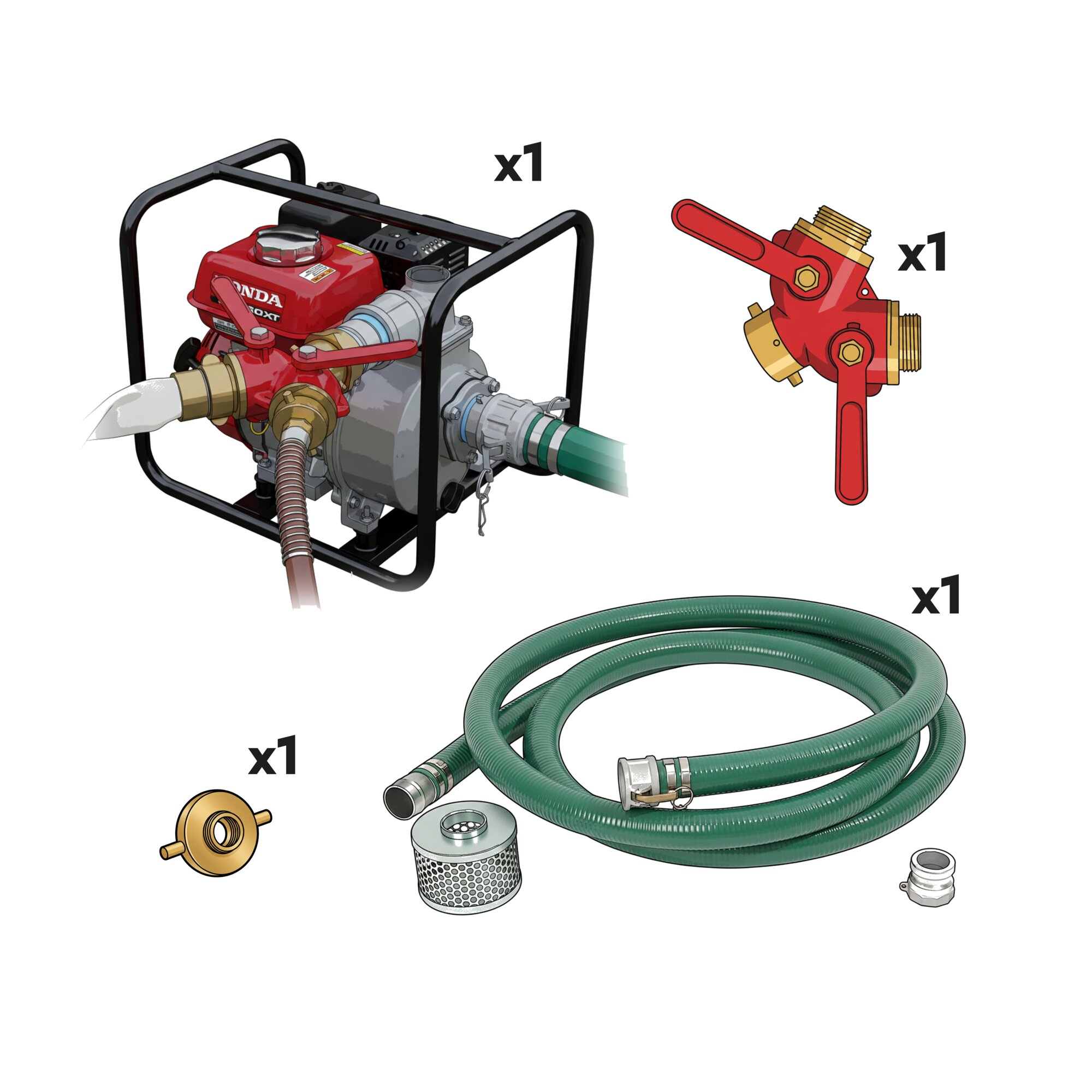 Pool Pump Kit with Honda pump